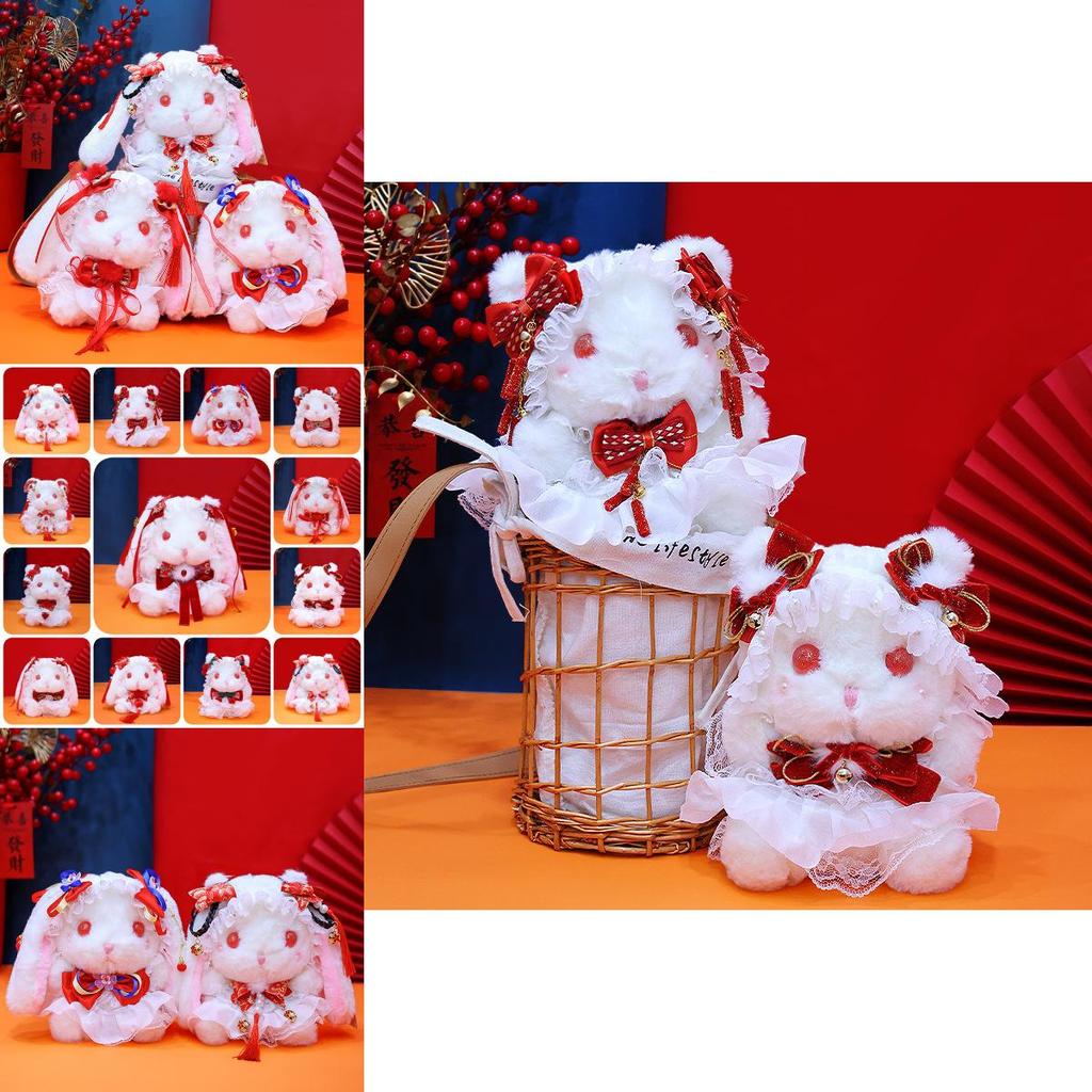 Adorable Lolita Bunny Plush Toy Soft Short Fur Doll Perfect For Girls Birthday Gift