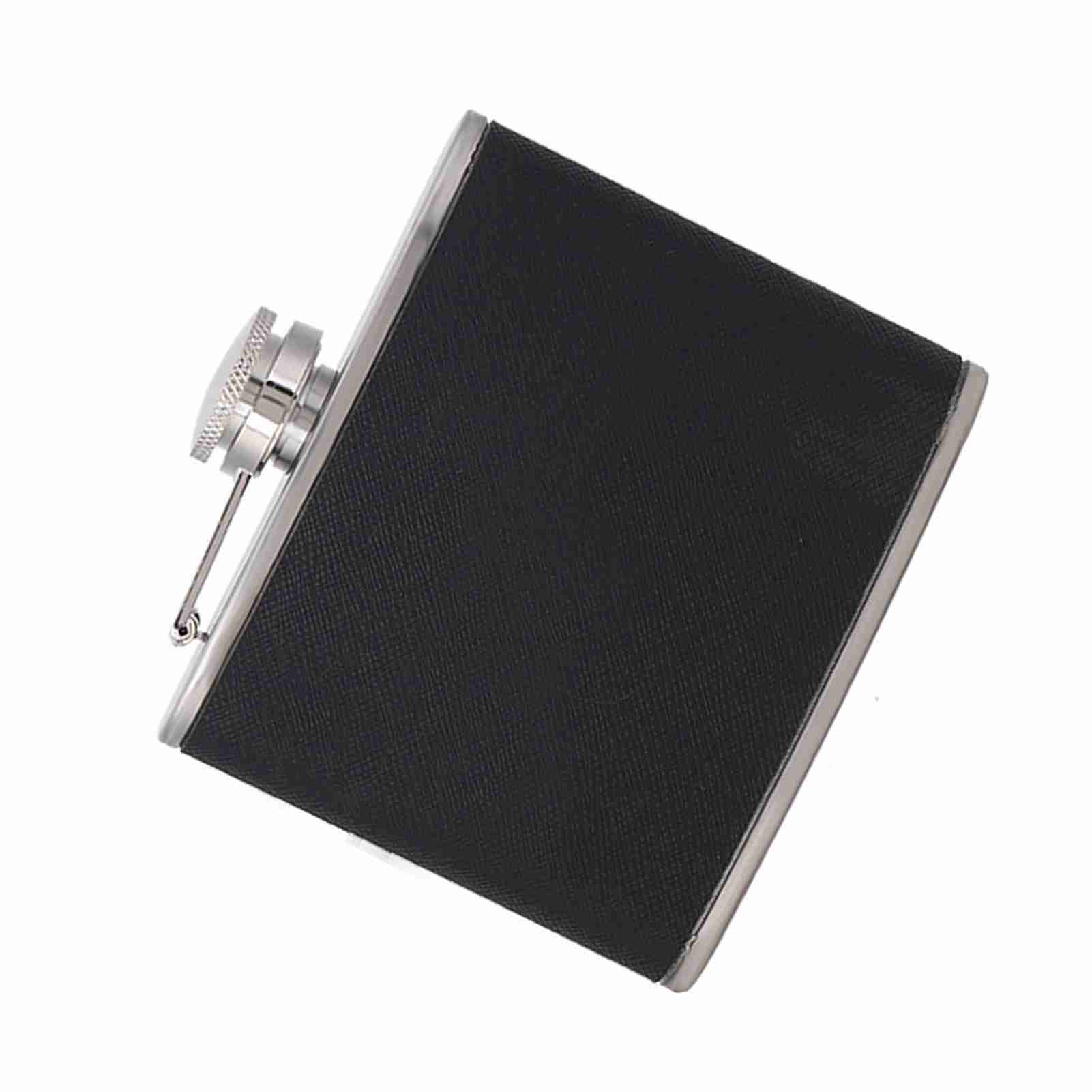 

Portable Stainless Steel Wine Whiskey Flask Elegant Leather Hip Alcohol Bottle 5oz 150mL