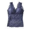 Canotta da Donna con Schiena in Pizzo Spalline Larghe Scollature Vest Top Avvolgenti sul Petto