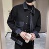 Spring and Autumn Hong Kong Style Denim Jacket Men's Loose Handsome Top Trendy Korean Style Ins Casual Jacket
