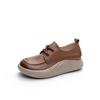 Thick Bottom White Shoes Casual Board Shoes Leather Single Shoes