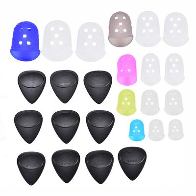 Silikon-Gummi-Fingerspitzen-Schutz Fingerlinge Und Gitarren-Fingerplektren