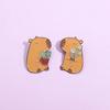 1 Pair Capybara Shaped Brooch Pin Handmade Lapel Badge Fashionable Alloy Animal Themed Jewelry for Clothing Accessory
