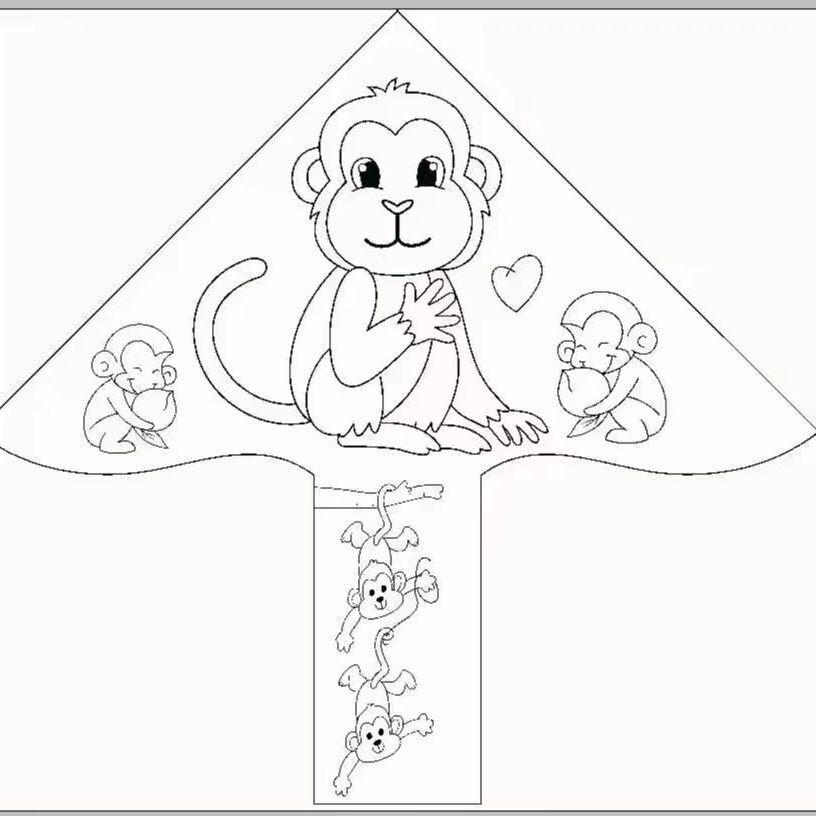 Twelve Zodiac Hand-Painted DIY Coloring Kites for Kids - High-Value Handmade Graffiti Kites Pack