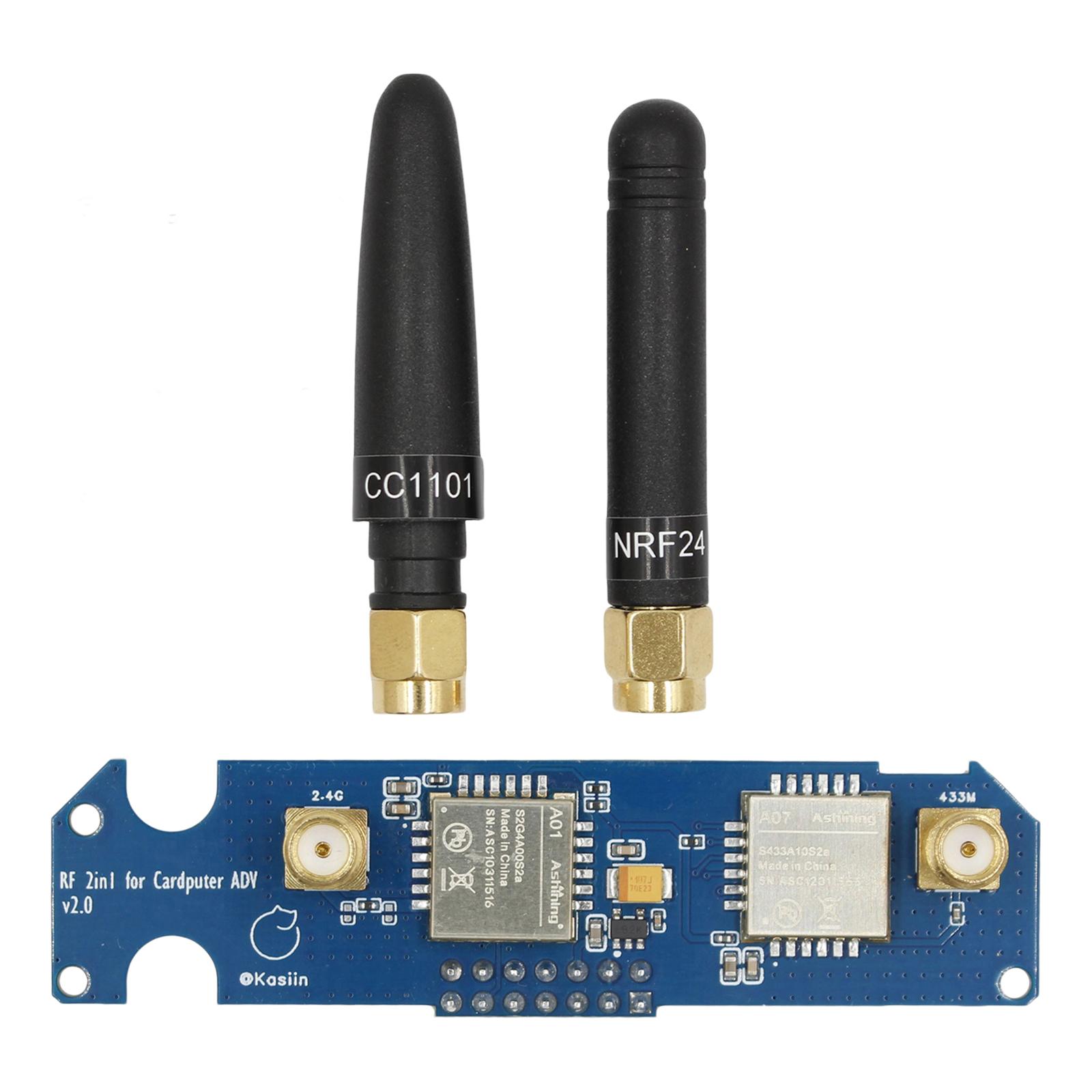 

For M5Stack Cardputer ADV CC1101 NRF24 RF 2-in-1 2.0 Module Sub 2.4GHz and 433MHz Signal Transmission Reception Dual-Bands Board
