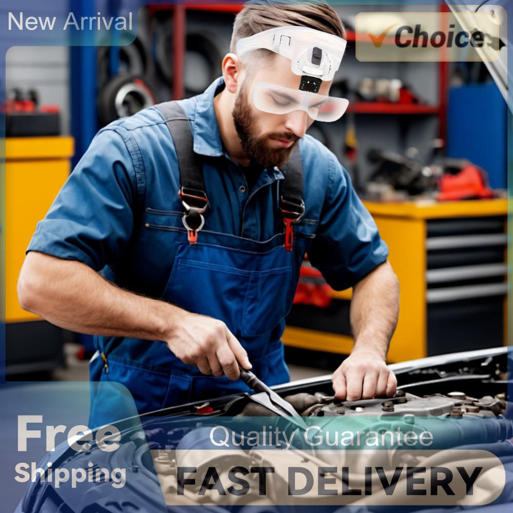 

LED Head Magnifier 5 Interchangeable Lenses 1.0X To 3.5X Lighted Magnifying Glasses Headband Magnifier for Watch Repair Reading China Mainland