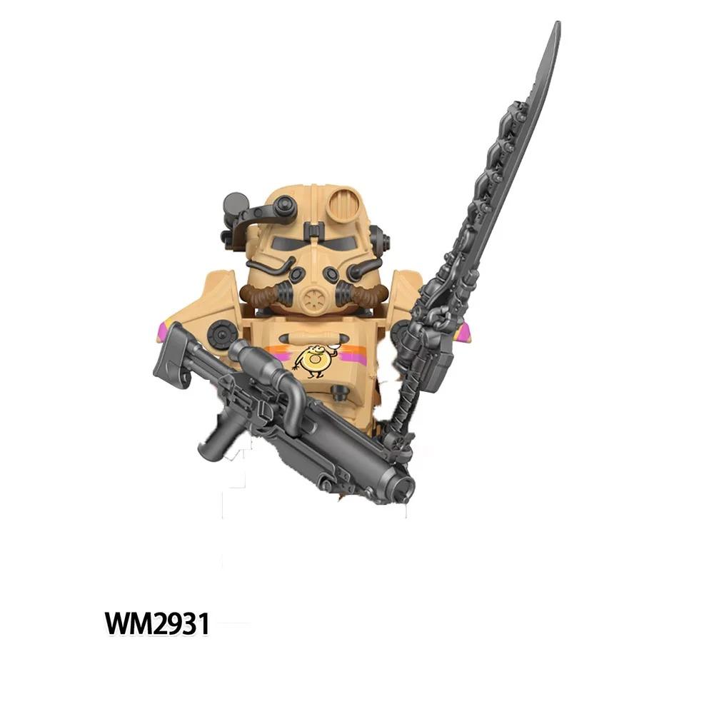 WM2924 Mechs Soldiers Bricks machine gun MOC Puzzle Mini Action Figures Compatible Building Blocks Toys Children Birthday Gifts