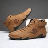 Autumn Winter Handmade Split Leather Boots Men Shoes Comfortable Ankle Boots For Men Casual Shoes Moccasins Men Boots