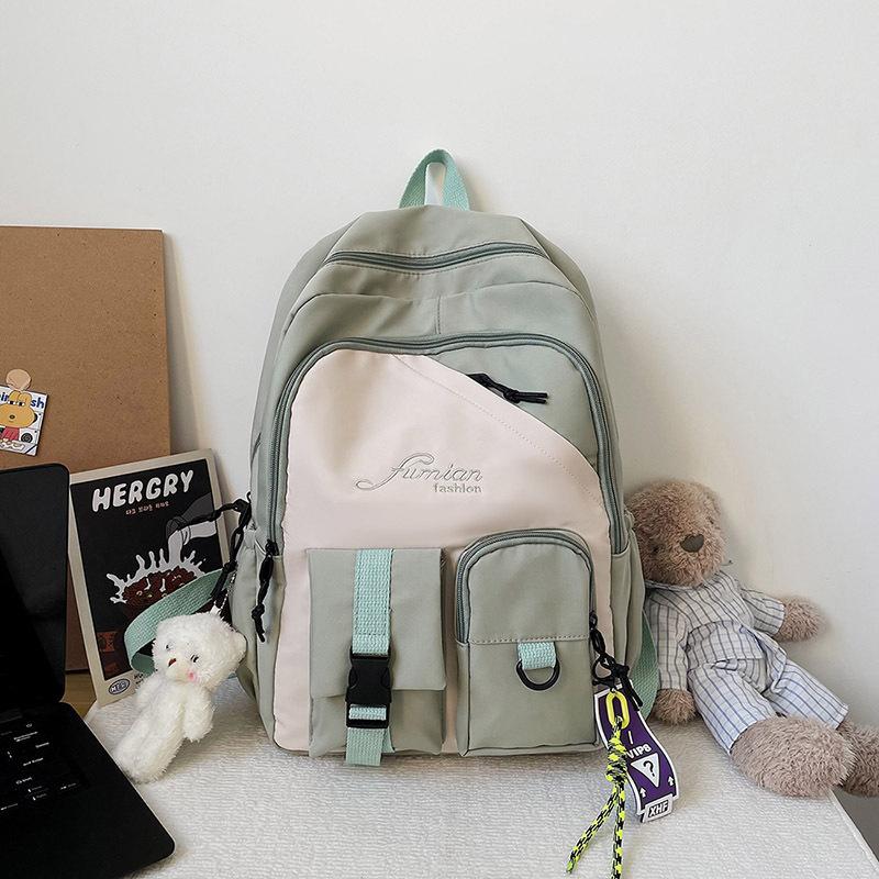 Schoolbag Japanese simple backpack trend literary campus student backpack female new Korean version female college student schoolbag