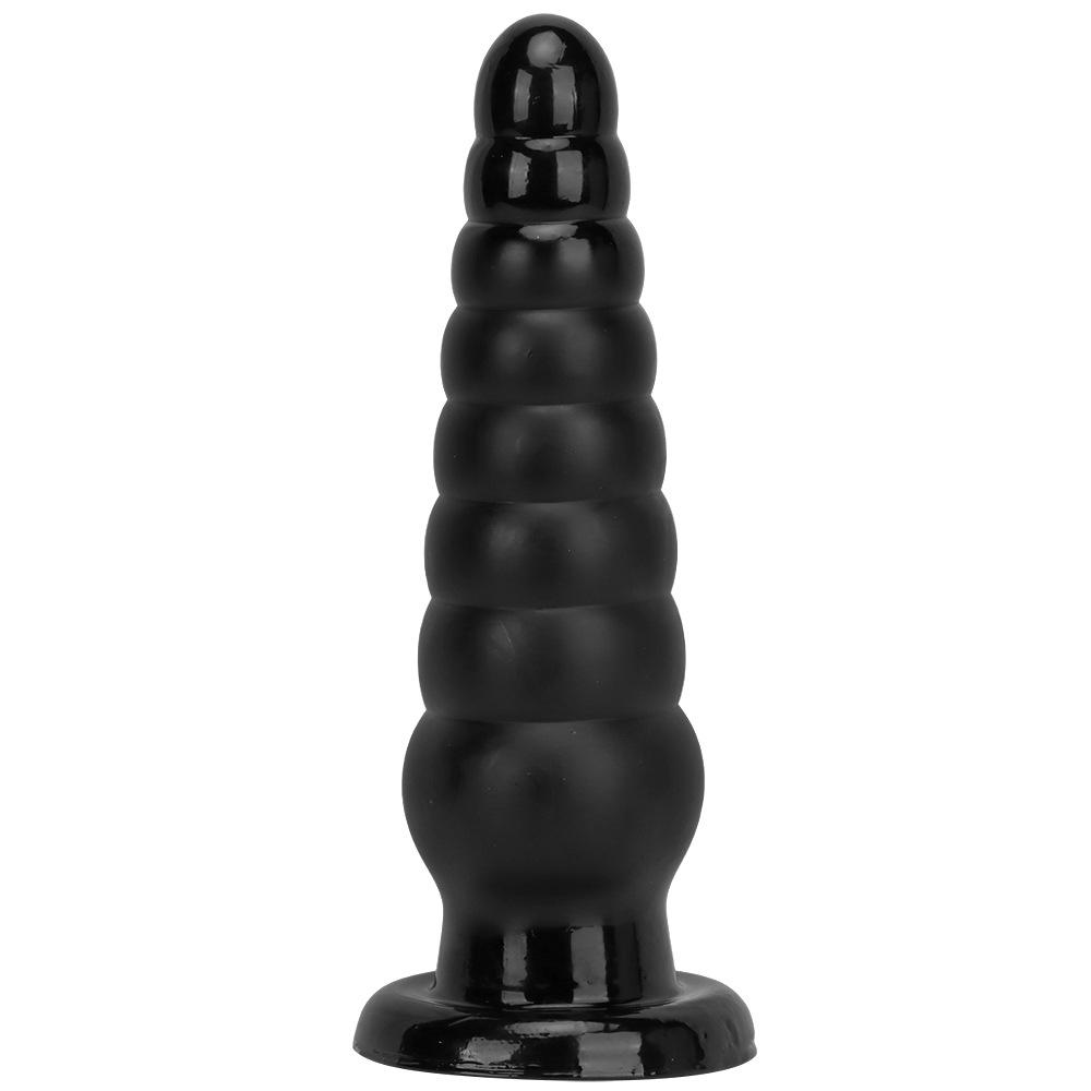 Black Pointed Oversized Anal Plug Suction Cup Anal Sex Product Erotic Chrysanthemum Oversized Thick Fist Toy Anal Expansion Toy