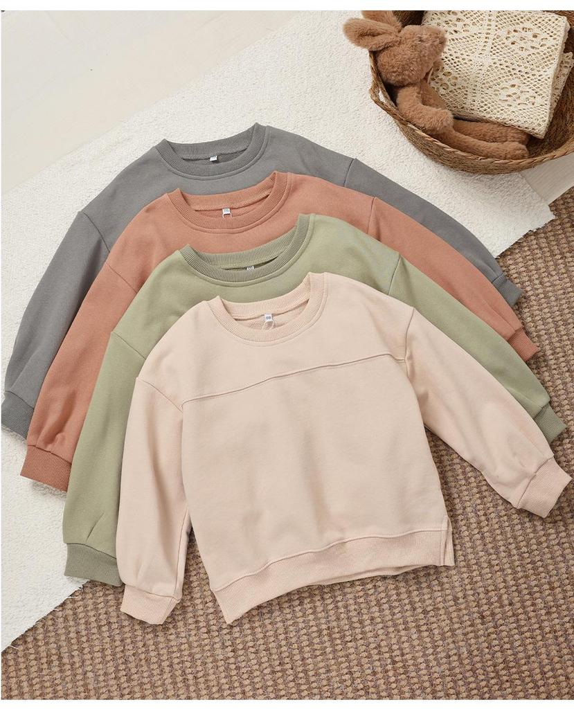 Kid's Unisex Cotton Round Neck Long Sleeve Hoodie - Winter 2025 Collection, Comfortable & Stylish