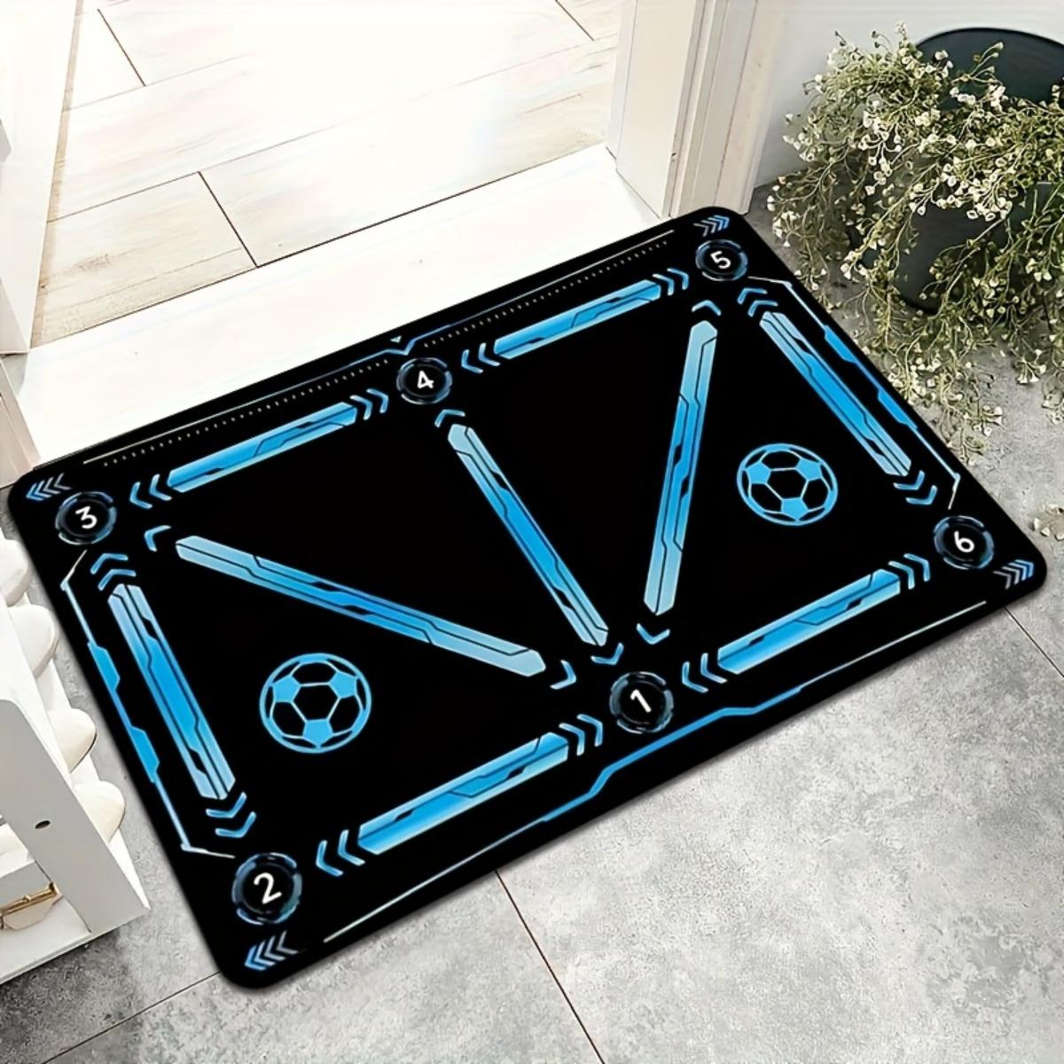 

Футбольная тренировка Футбольная практика Нескользящий коврик для пола Моющийся Декоративный ковер для игровой комнаты Спальни Прихожей Кухни 40x60cm