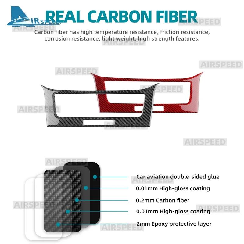 Real Soft Carbon Fiber Sticker LHD RHD Car Center Console Panel Frame For Seat Ibiza 6F 2018 2024 2025