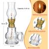 2 Pieces Christmas Chamber Oil Lamp, Vintage Glass Clear Kerosene Lamp Indoor Decorative Hurricane Lantern Small Oil Lantern for Thanksgiving Tabletop