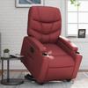 Recliner Chair with Rising Assistance Burgundy Faux Leather