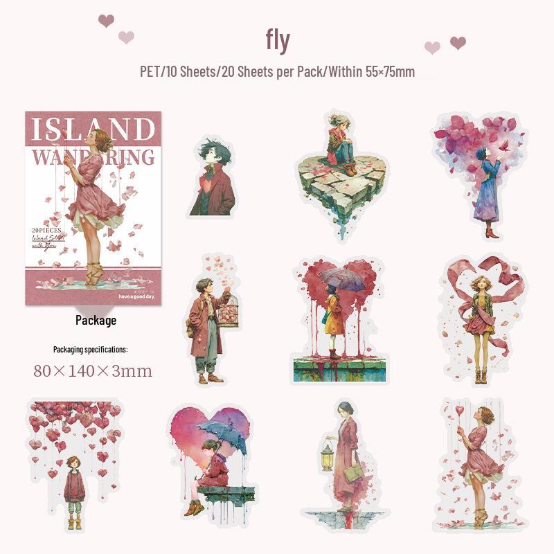 Fantasy Theme PET Sticker Pack: Beautiful Day Journal & Phone Card Deco