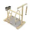 Vogelstange Papageienständer Wellensittich Spielständer Spielzeug mit Schaukel Leiter Kauspielzeug 55KF