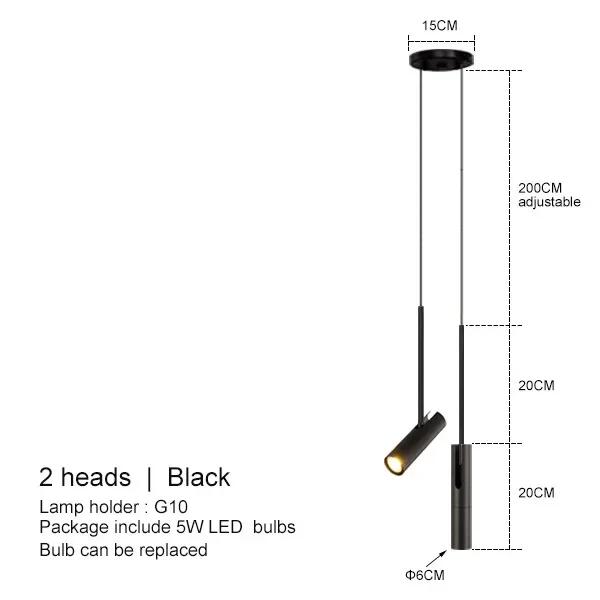 Modern LED Chandelier Nordic bedroom bedside spotlight home decoration catering lighting black gold adjustable angle gloss