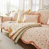 Four Season Universal Pure Cotton Sofa Cushion Small Floral Anti Slip Seat Cushion Comfortable Breathable Couch Cover Cloth