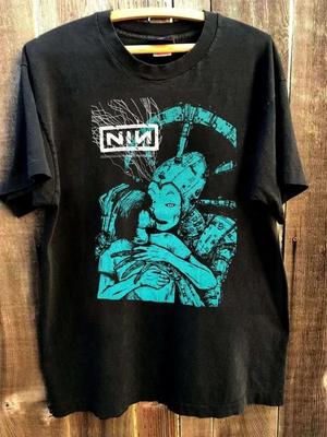 Nine Inch Nails 2005 With Teeth Tour Plakat Zespół Rockowy Czarny T-shirt