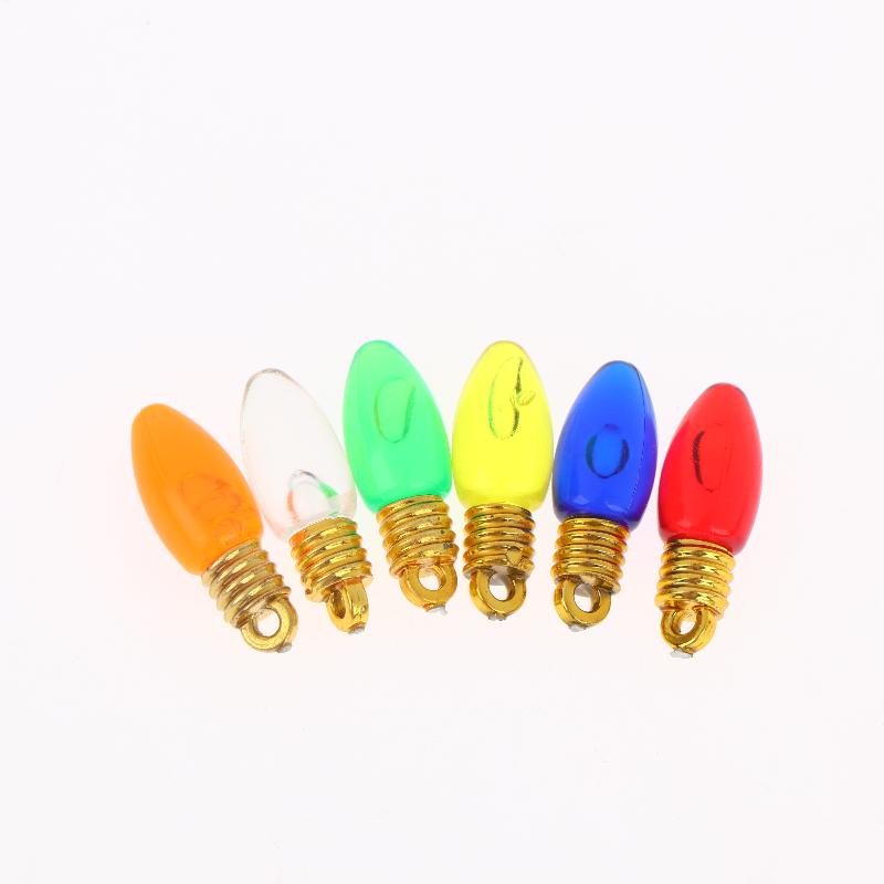 10 Pcs Plastic Colorful Mini Bulb For Making Christmas Party Decor Diy Hanging Lamp Materials