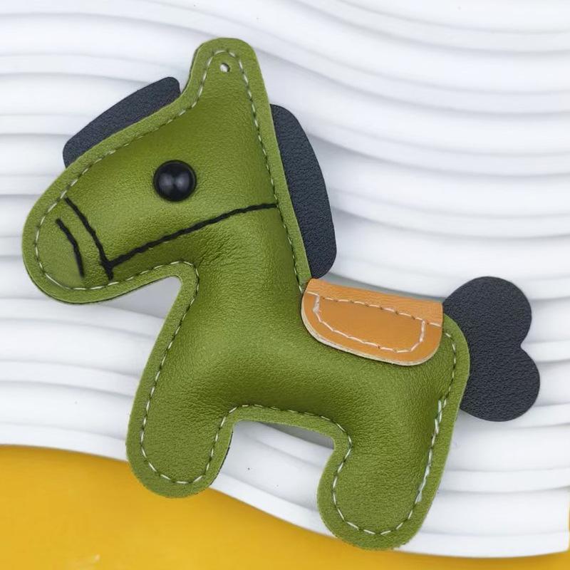 Year of the Horse, leather pony keychain pendant, simulated leather pony pendant, there will be money soon, trendy bag pendant.
