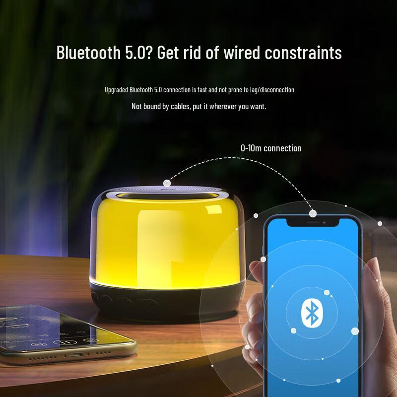 HP S02 Portable Mini Bluetooth Speaker with Dazzling Light Effects CN plug (adapter included)