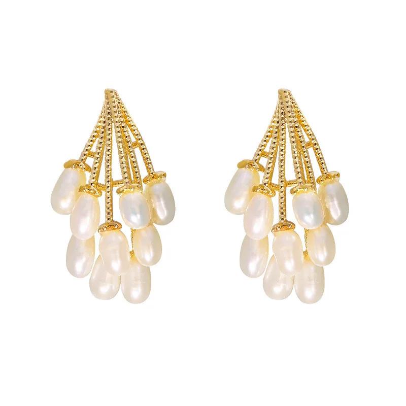 

Fashion Pearl Dangle Earrings for Women Personality Back Hanging Earrings Travel Accessories Jewelry Gifts