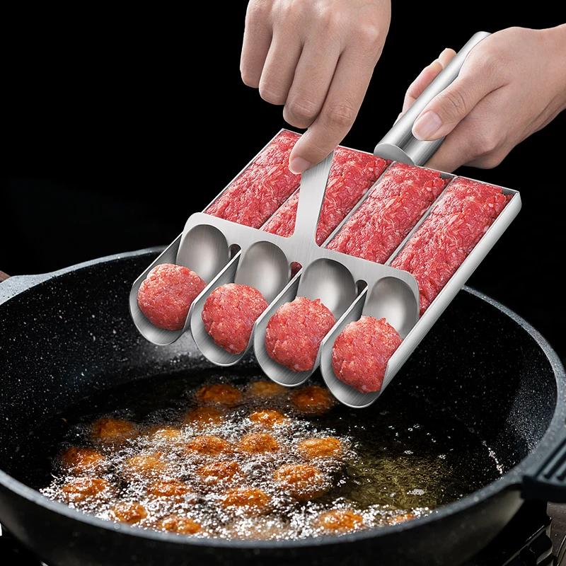 304 Stainless Steel Meatball Magic Tool, Meatball Mold, Simple Homemade Meatballs, Salad Balls, Sandwiches, Perfect Home Cooking