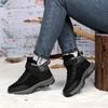 PU Leather Snow Boots Plush Ankle Boots Women Men Winter Cotton Shoes Warm Winter Anti-slip Outdoor Walking Shoes
