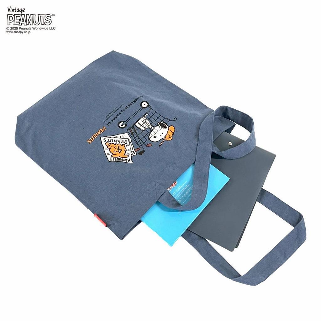 Snoopy Tote Bag for Women, Recycled Cotton, A4 Size, Portrait Style, Lightweight, IP.Tall.Peanuts-0T 8443