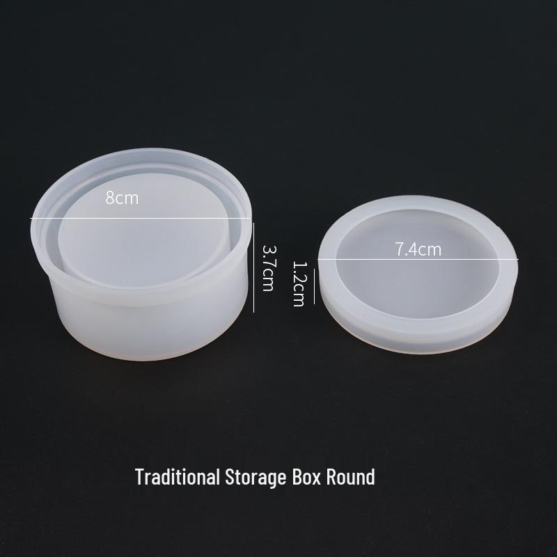Heart and Round Silicone Mold for DIY Crystal Resin Storage Box