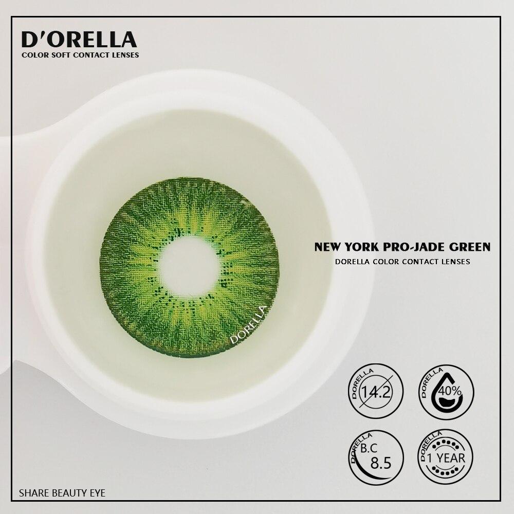 DORELLA 1 Pair (2pcs) NEW Fashion Lenses New York Color Soft Cosplay Contact Lenses for Eyes