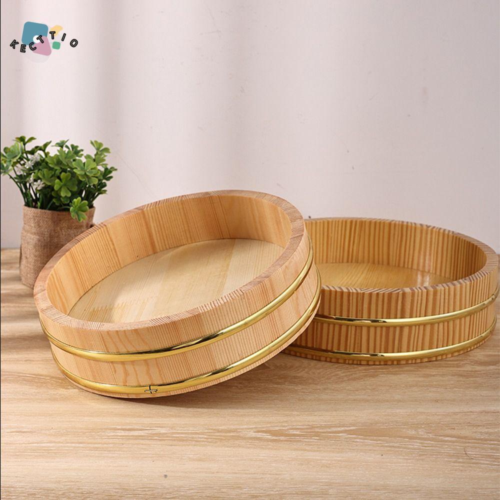 

Посуда Креативная Миска для Риса Суши Ведро Бочка Многоразовая Изысканная Деревянная Коробка Рустик Многофункциональный Круглый Поднос Закуски Фрукты Конфеты