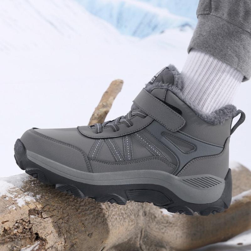 Peluş Pamuklu Ayakkabılar Erkek Kadın Sıcak Kış Yürüyüş Ayakkabıları Kaymaz Dış Mekan Spor Ayakkabıları Yürüyüş Trekking İçin Aşınmaya Dayanıklı Ayakkabılar