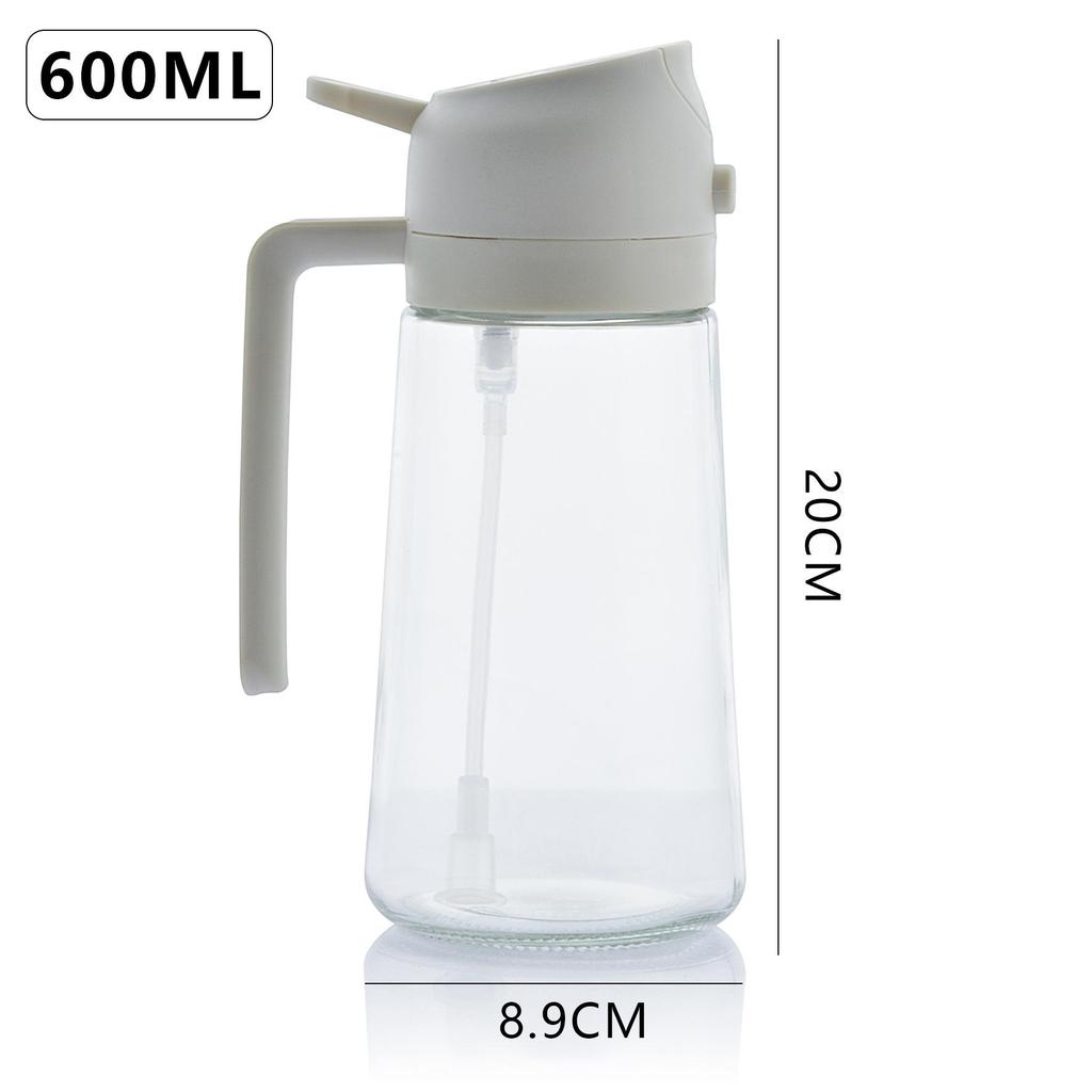 Large Capacity Leak-Proof Oil Spray & Pour Pot with Cover and Handle