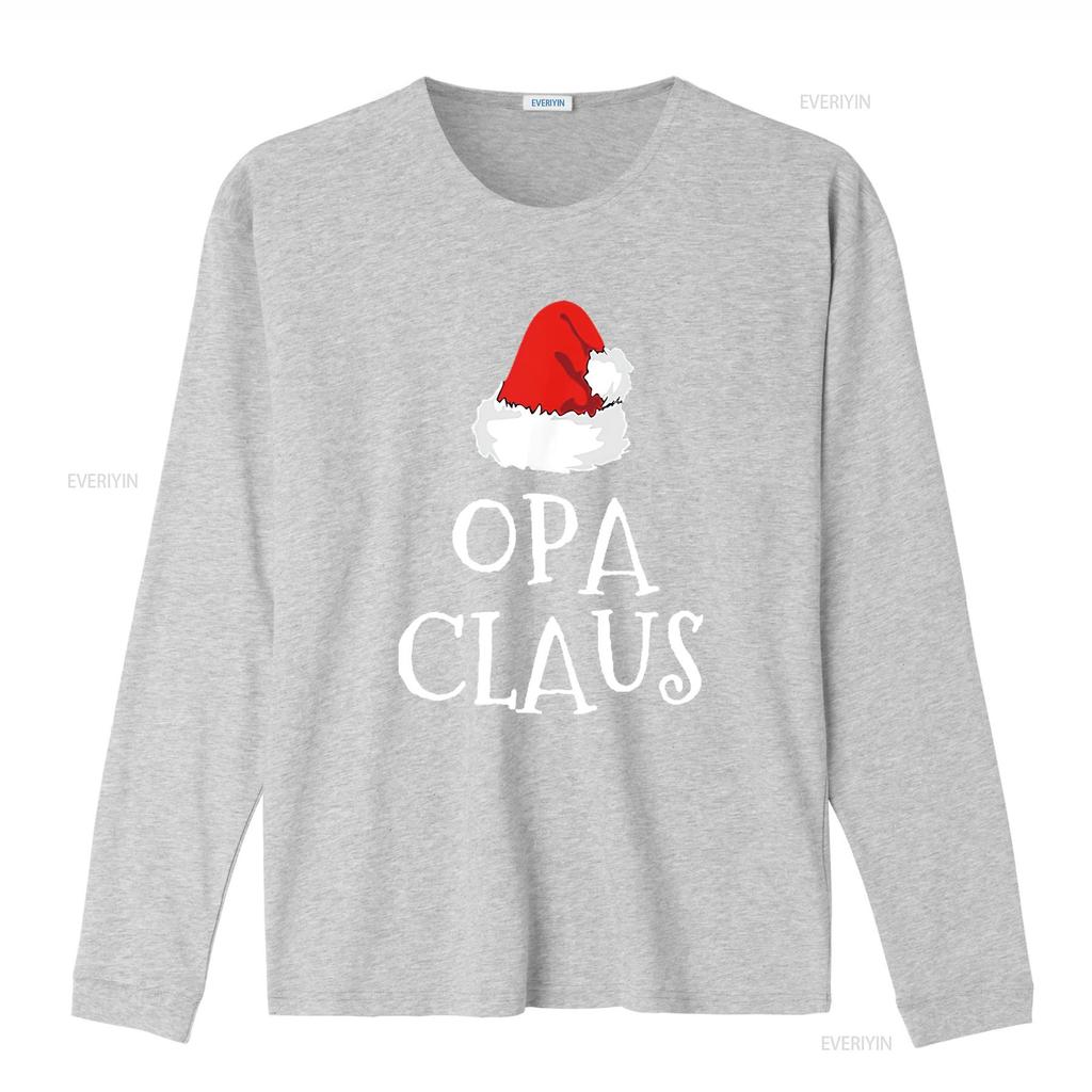 Mens Family Opa Claus Christmas Santa s Hat Matching Pajama T Shirt Black vintage Washed Stylish Soft Comfortable streetwear