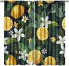 Strawberry Curtains, Vintage Rustic Colorful Bohemian Funny Butterfly Floral Leaves Fruit Seamless Pattern Drapes, Blackout Rod