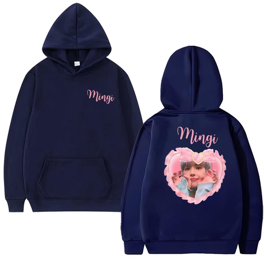 2025 New Korea Kpop ATEEZ Mingi Double Sided Printed Hoodies Men Women Trend Y2k Sweatshirt Unisex Fleece Long Sleeve Pullover
