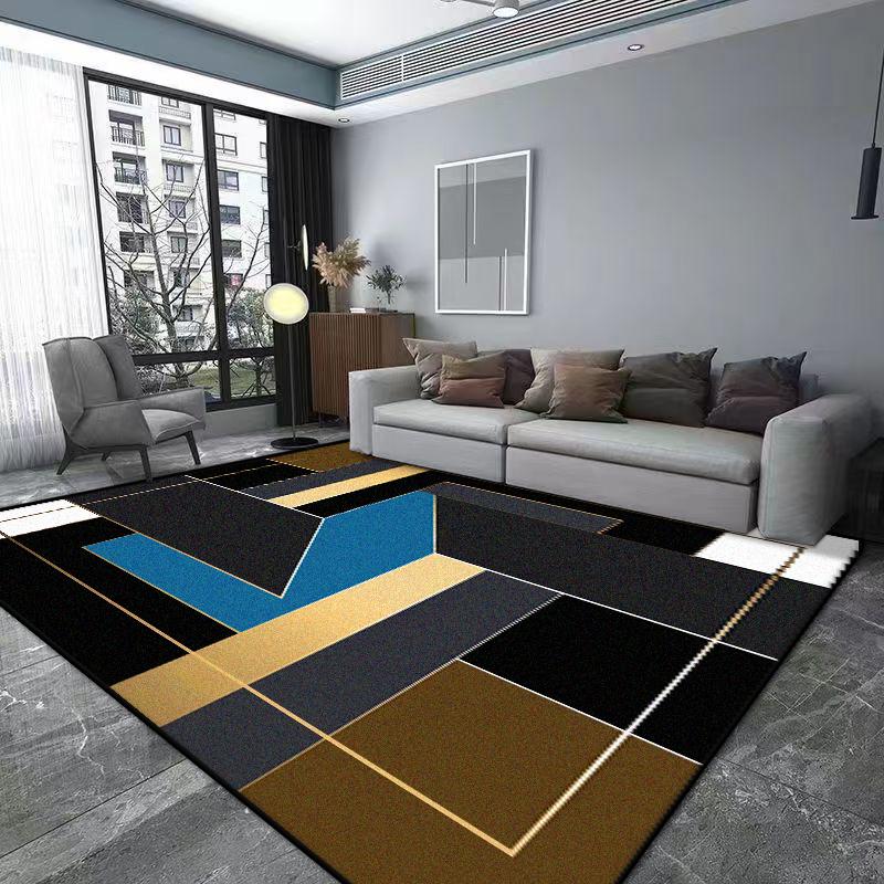Modern Geometric Carpet Flannel Living Room Home Luxury Nordic Decor Home Large Area Mat Bedsdie Washable Bedroom Rug Lounge