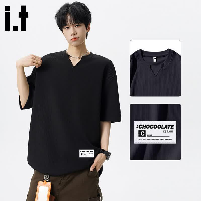 CHOCOOLATEit Men s V-Neck Loose Fit T-Shirt 3XL