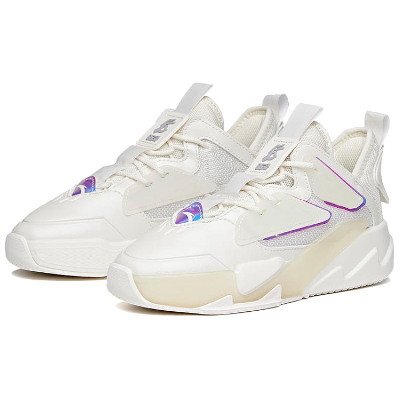 Anta Life Collection G6 Soup Anti-Slip Wear-Resistant Low-Top Skateboard Shoes Women's Ivory White Sneakers