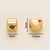 2Pcs/Pack 14/18K Gold Color Plated Heart Shape Charms Spacer Beads for Handmade DIY Necklace Jewelry Making Accessories
