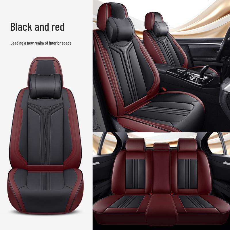 Full Leather Backrest Seat Cushion for Cars - Customizable, Full Surround, and Separate Type