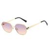 Metal snakehead sunglasses, European and American personalized YK catwalk retro hexagonal sunglasses