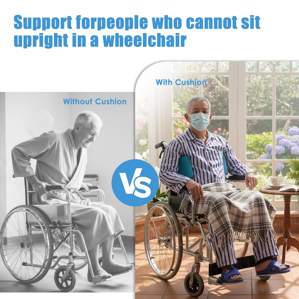 Wheelchair Lateral Support Cushion Adjustable Lateral Foam Wedge Side Guards Wheelchair Back Support Pad for Elderly