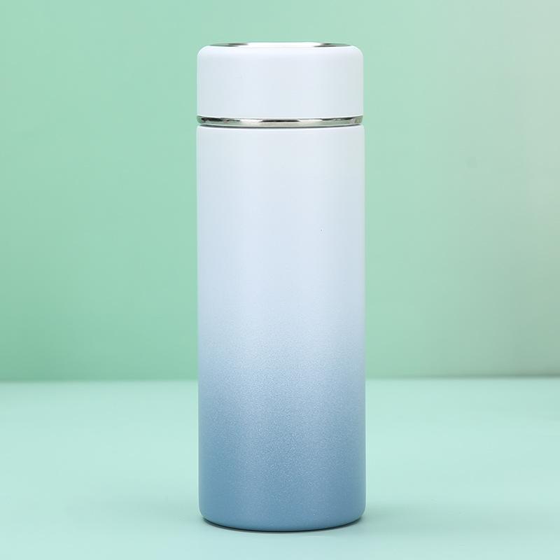 New Gradient Color Thermos Cup Stainless Steel Portable Water Cup Women's Straight Cup Pocket Small Simple Gift Cup