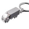 3D Metal Truck Keychain: Solid Car Charm with Three-Sided Logo Design