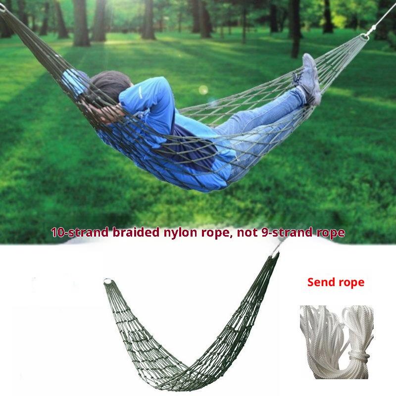 Garten Outdoor Verdickte Nylonseil Hängematte Indoor Netz Hängematte Tragbare Einfache Hängematte Schaukelstuhl