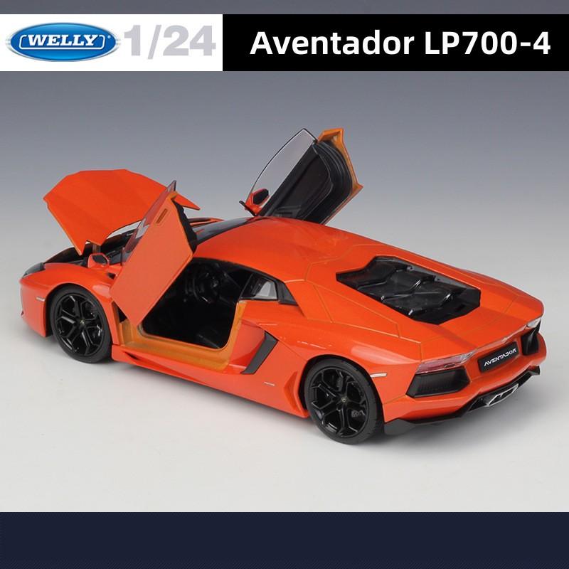 Welly 1/24 Lamborghini Aventador LP700-4 Alloy Racing Car Model Diecasts Metal Toy Sports Car High Simulation Delicate Gifts